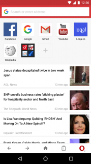 Opera Mini web tarayc Resimleri