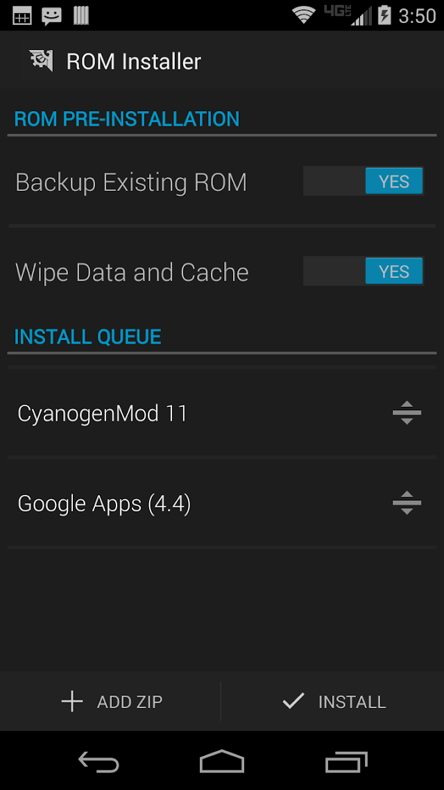 ROM Installer Resimleri