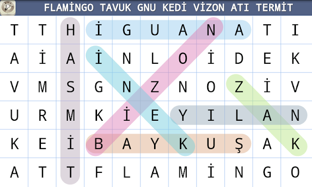 Türkçe Sözcük Bulmaca Resimleri