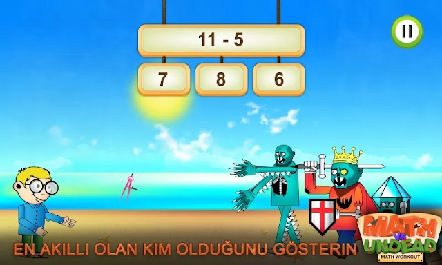 Math vs Undead Matematik Oyunu Resimleri
