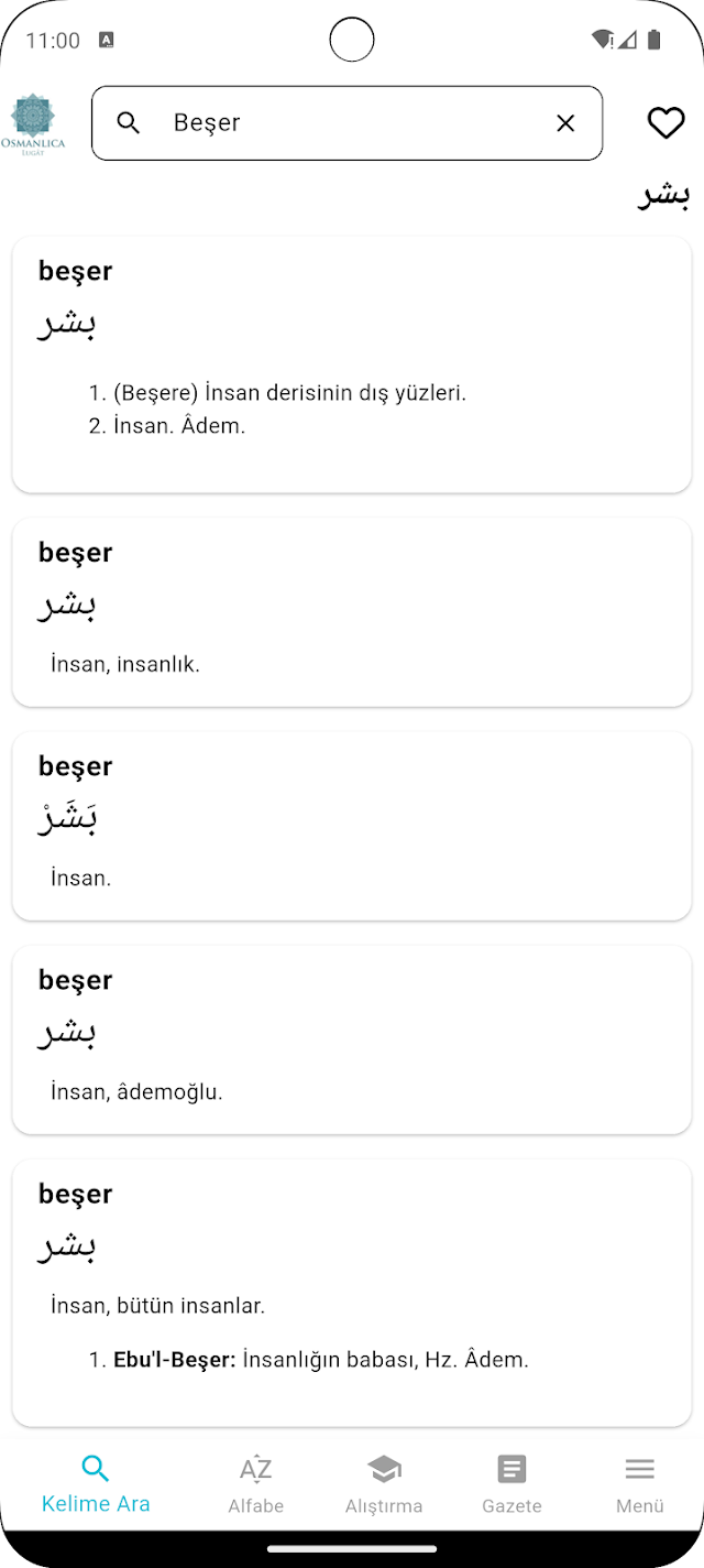 Osmanlıca Öğreten Sözlük Resimleri