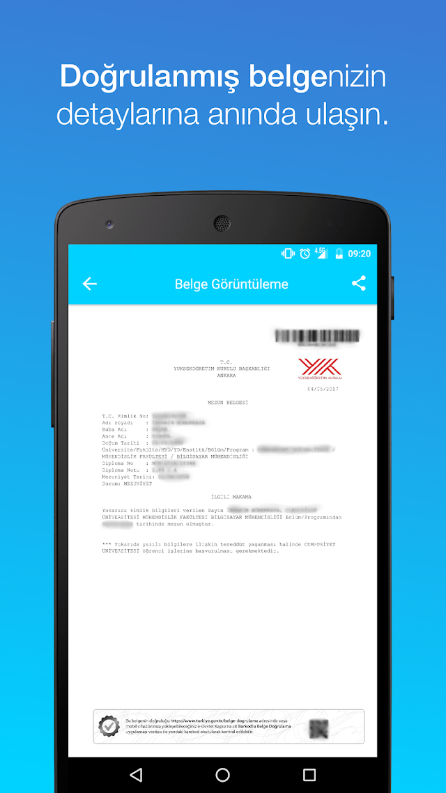 e-Devlet Belge Doğrulama Resimleri