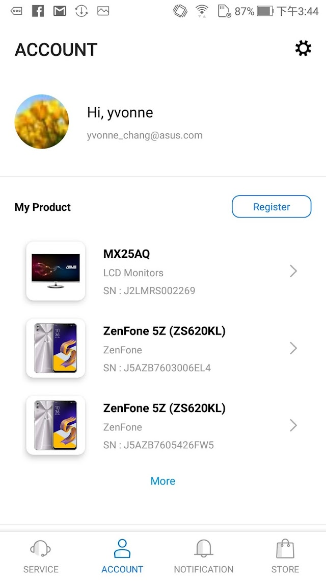 MyASUS - ASUS Destek Resimleri