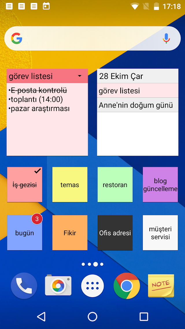 ColorNote Notlar Notepad Not Resimleri
