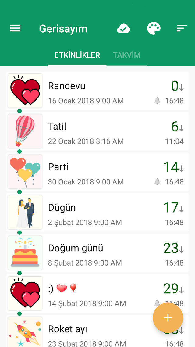 Geri sayım Widget / Gün Sayacı Resimleri