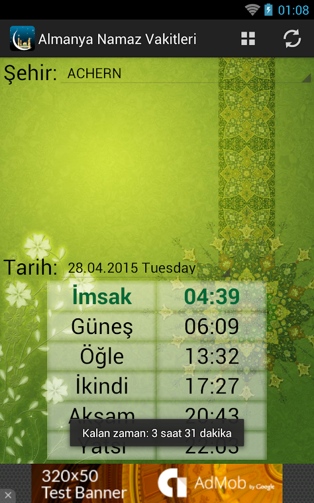Almanya Namaz Vakitleri Resimleri