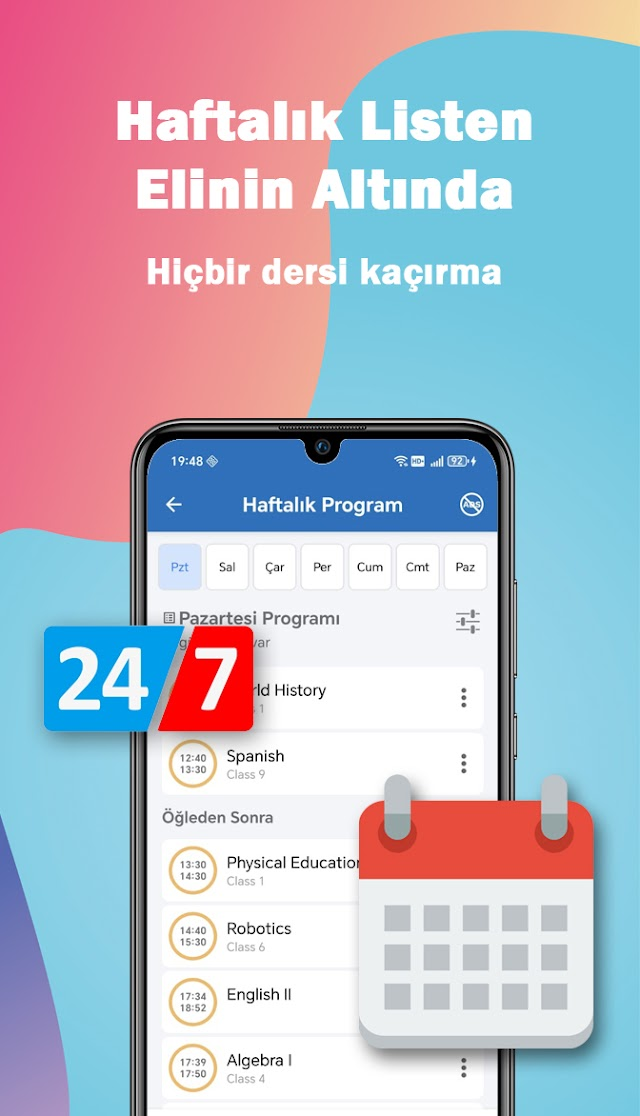 Ders Programım Resimleri