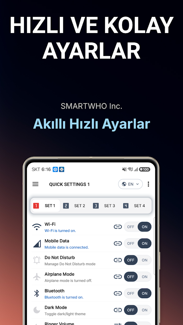 Akıllı Hızlı Ayarlar Resimleri