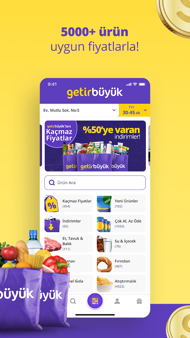 getir: market, yemek ve dahas� Resimleri