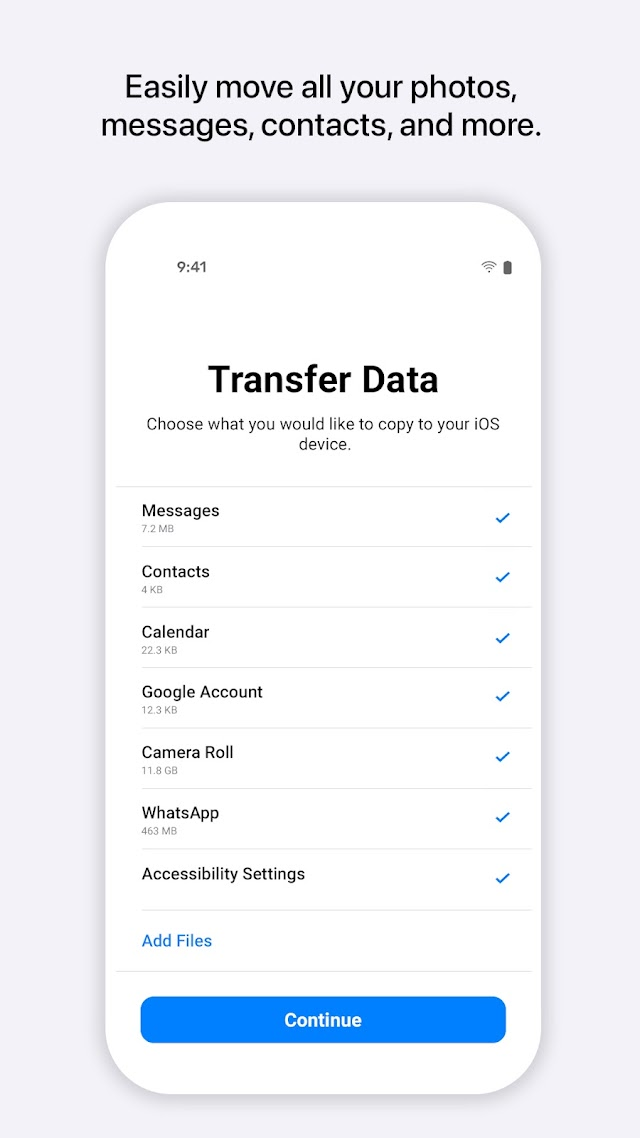 Android'den iOS'a Geçiş Uygulaması Resimleri
