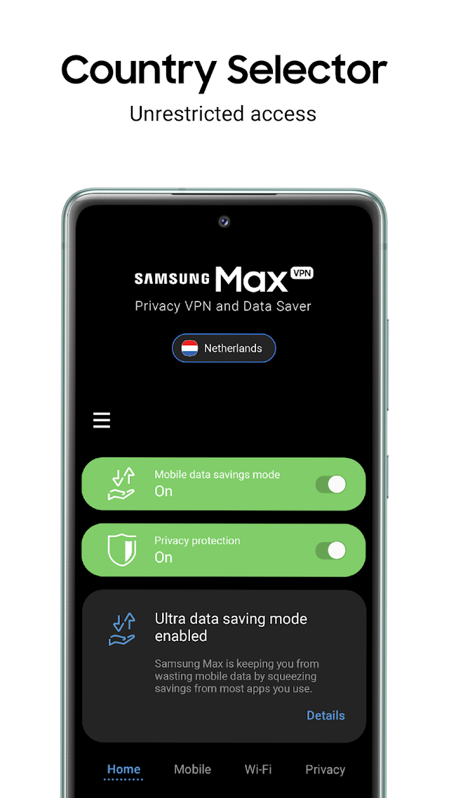 Samsung Max VPN & Data Saver Resimleri