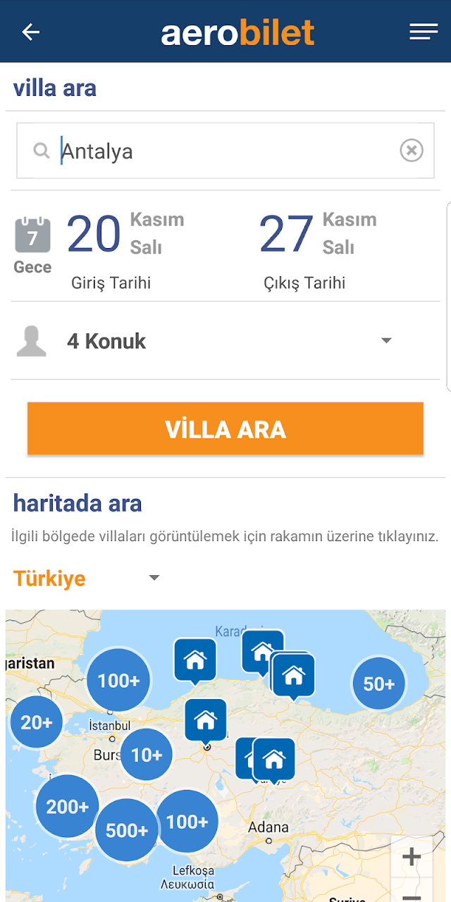 Aerobilet - U�ak bileti, Otel, Resimleri