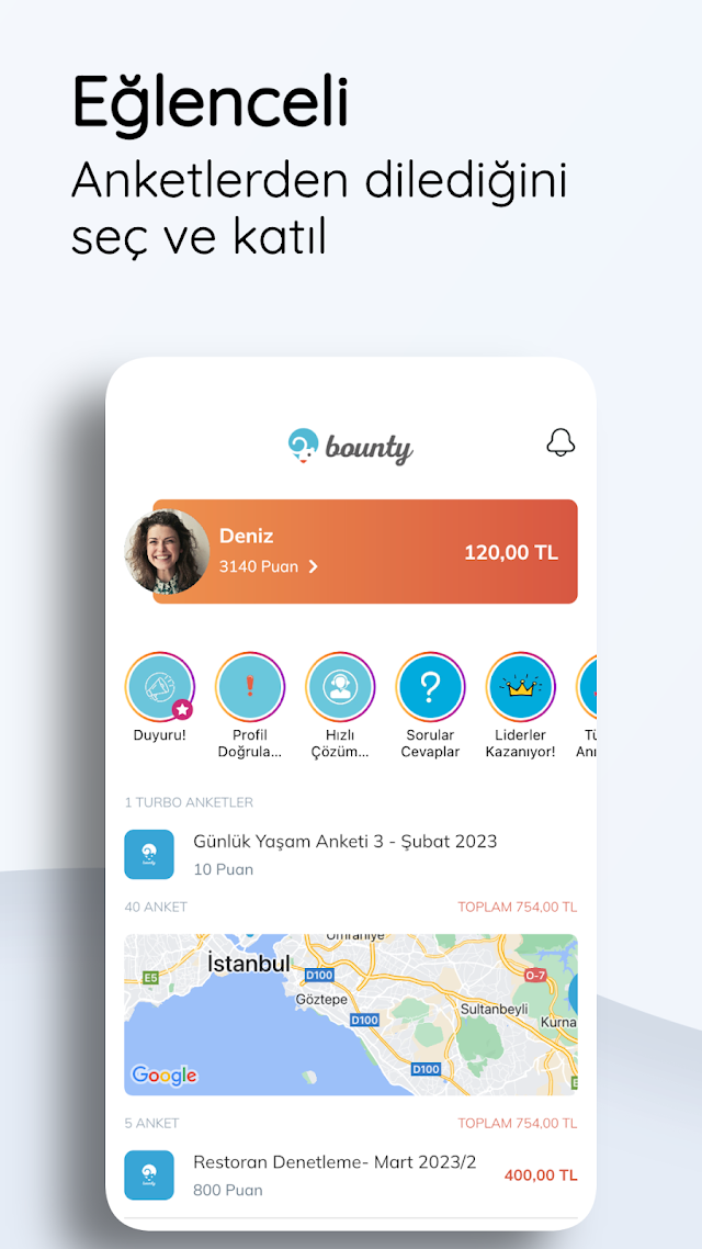 Bounty - Anket Yap ve Kazan Resimleri