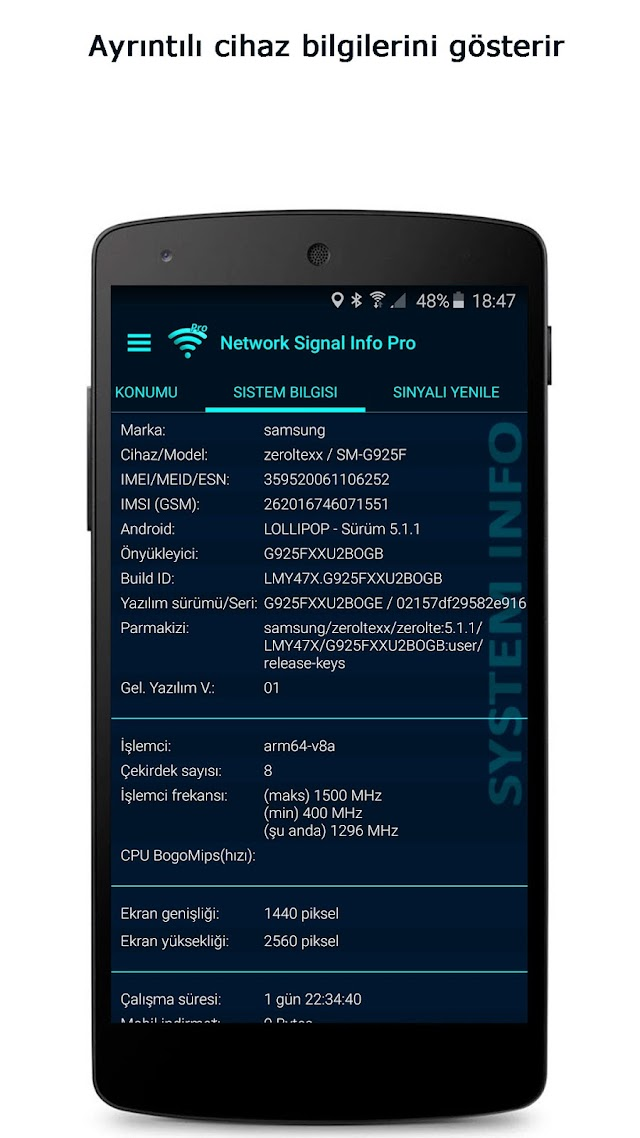 Network Signal Info Resimleri