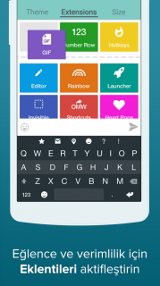 Fleksy Klavye + Emoji Resimleri