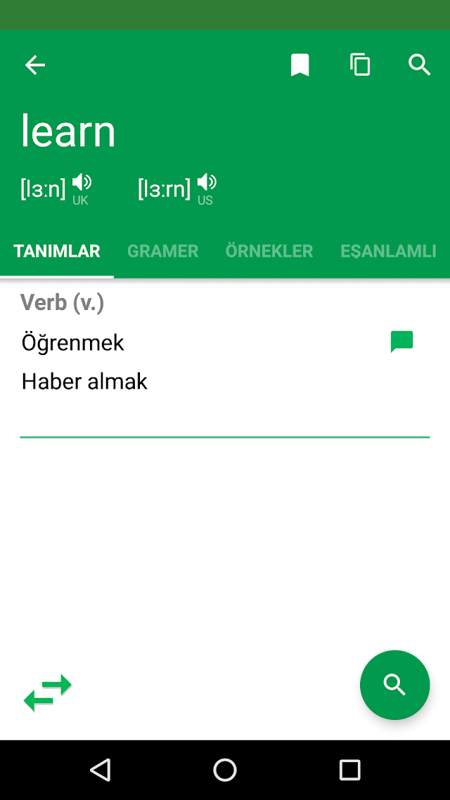 İngilizce Türkçe Sözlük Resimleri