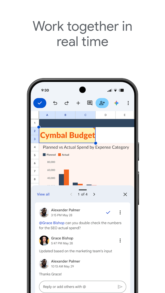 Google E-Tablolar Resimleri