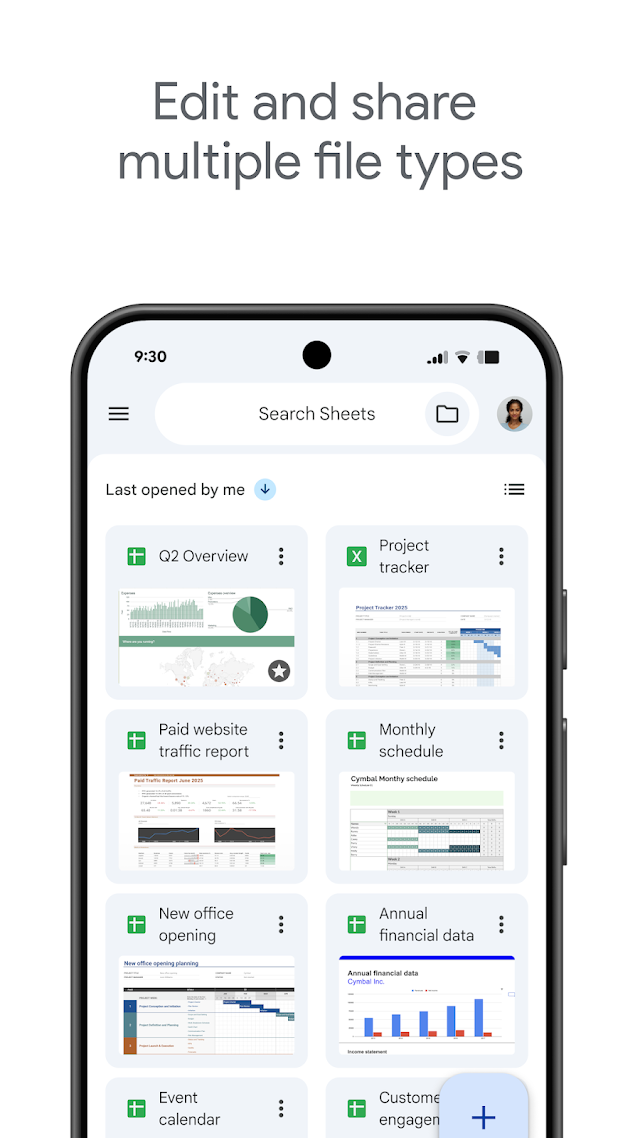 Google E-Tablolar Resimleri