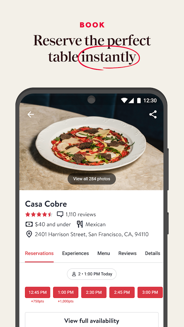 OpenTable Resimleri