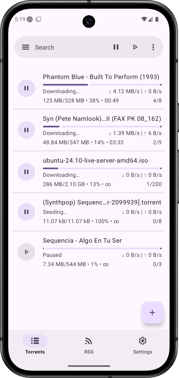 LibreTorrent Resimleri