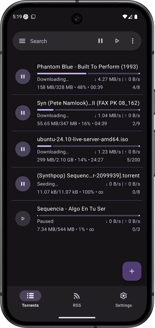 LibreTorrent Resimleri