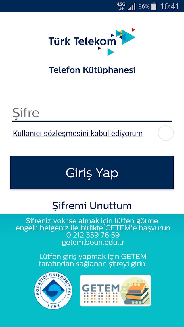 Android için TurkTelekom Görme Engelliler Telefon Kütüphanesi Resimleri