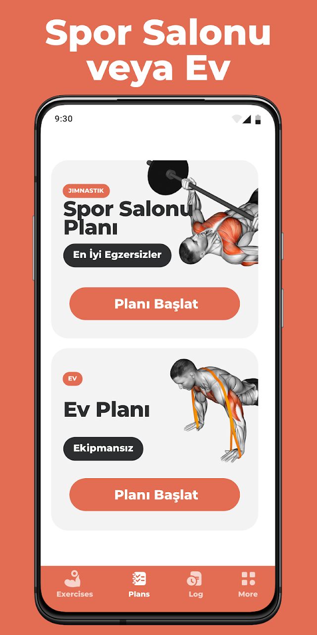 Android için Fitness ve Vücut Geliştirme Uygulaması Resimleri