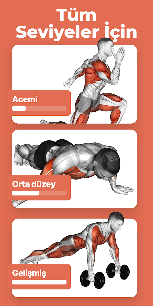 Android için Fitness ve Vücut Geliştirme Uygulaması Resimleri