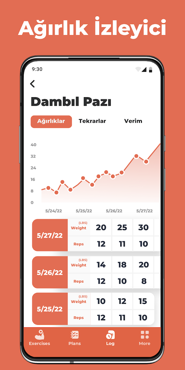 Android için Fitness ve Vücut Geliştirme Uygulaması Resimleri