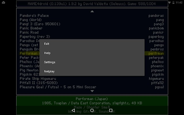 Android için MAME Emülatörü Resimleri