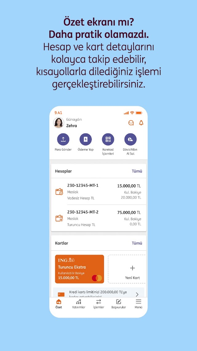 Android için ING Bank Mobil Uygulaması Resimleri