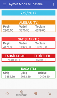 Aymet Mobil Muhasebe Program Resimleri