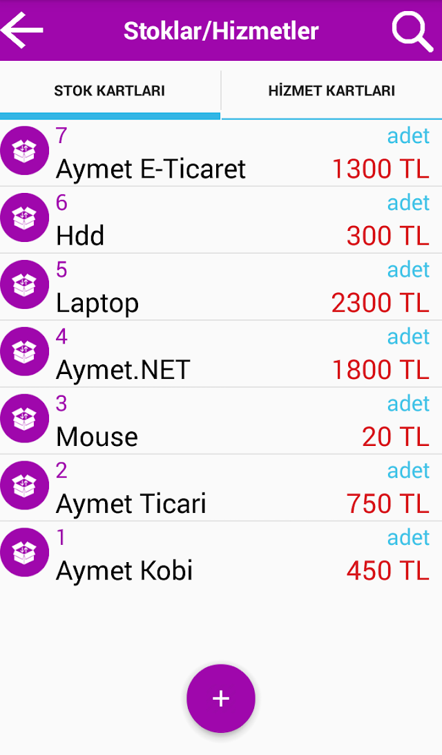 Aymet Mobil Muhasebe Programı Resimleri