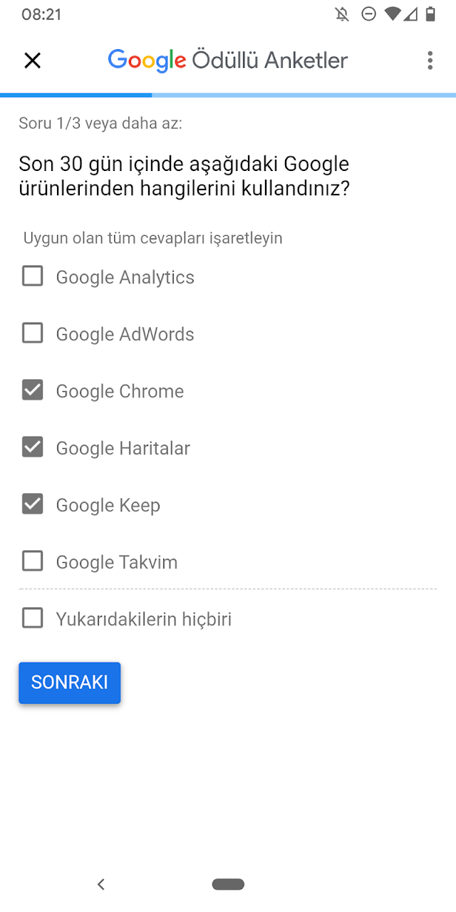 Google Ödüllü Anketler Resimleri