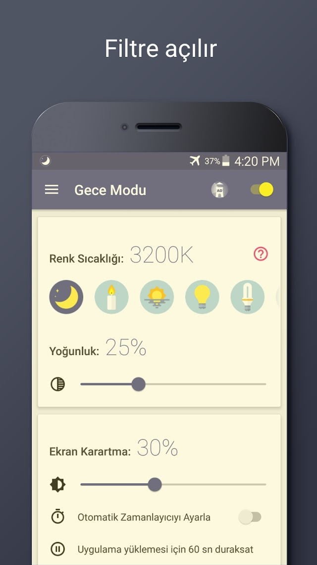 Mavi Işık Filtresi - Gece Modu Resimleri