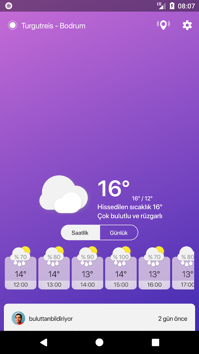 Hava Durumu Uygulaması Resimleri