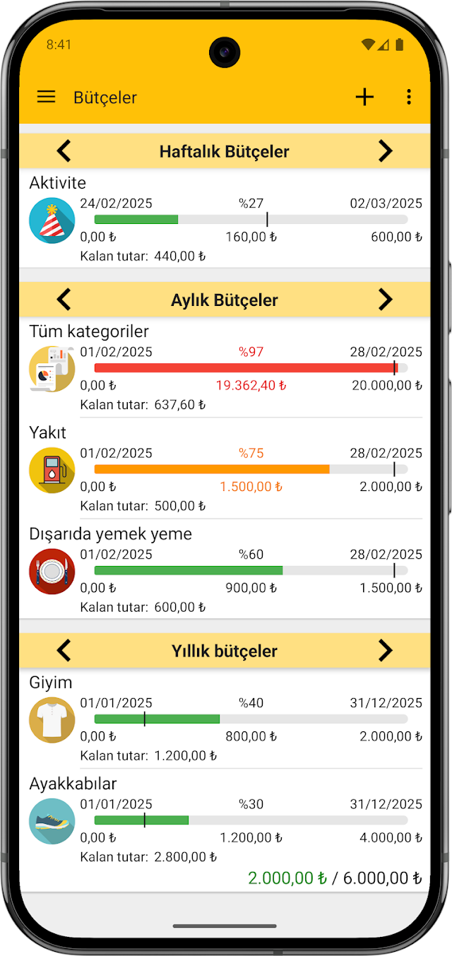 Hızlı Bütçe – Gider Yöneticisi Resimleri
