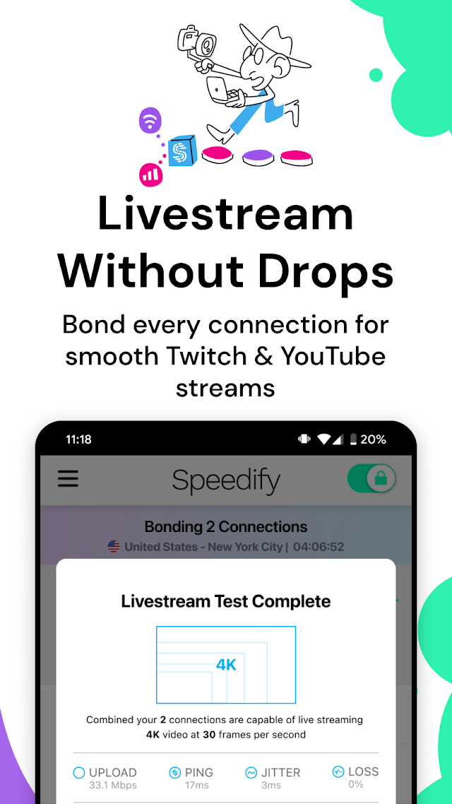Speedify: Bond Satellite + 5G Resimleri