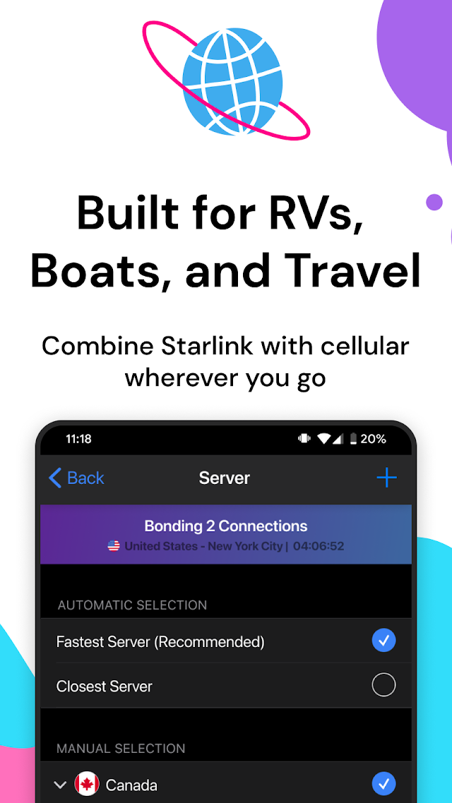 Speedify: Bond Satellite + 5G Resimleri