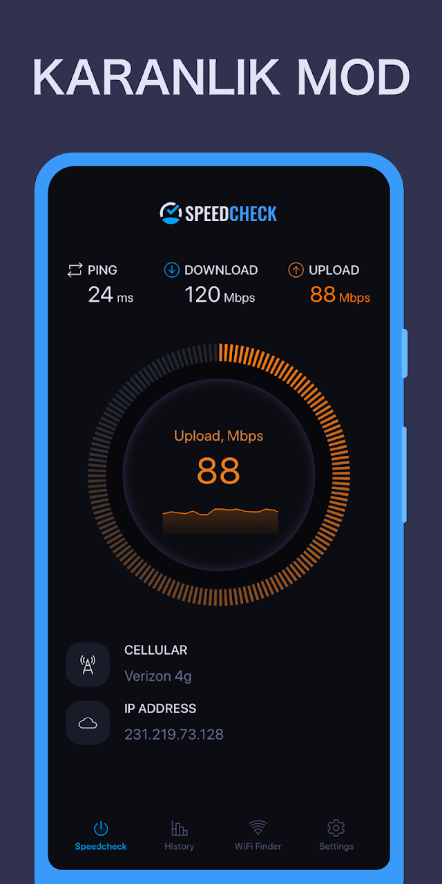 SPEEDCHECK Hız Testi SpeedTest Resimleri