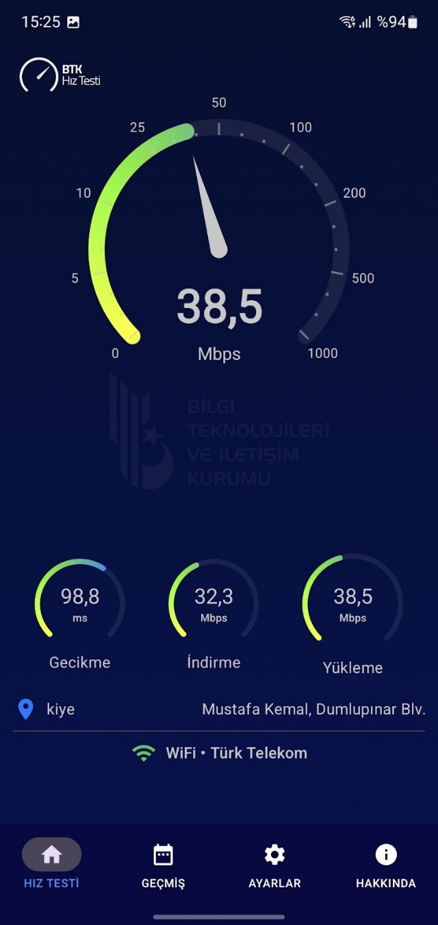 BTK Hız Testi Resimleri