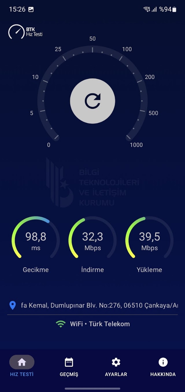 BTK Hız Testi Resimleri