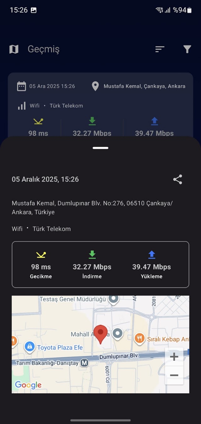 BTK Hız Testi Resimleri