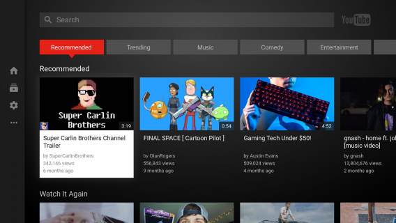 YouTube for Android TV Resimleri