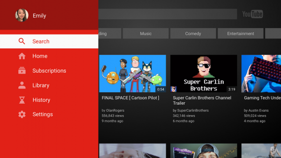 YouTube for Android TV Resimleri