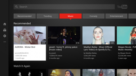 YouTube for Android TV Resimleri