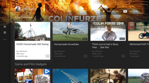 YouTube for Android TV Resimleri