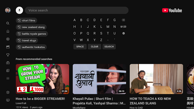 YouTube for Android TV Resimleri