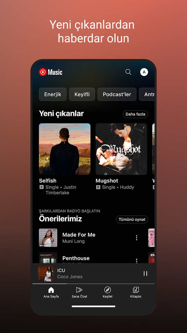 YouTube Müzik Uygulaması Resimleri