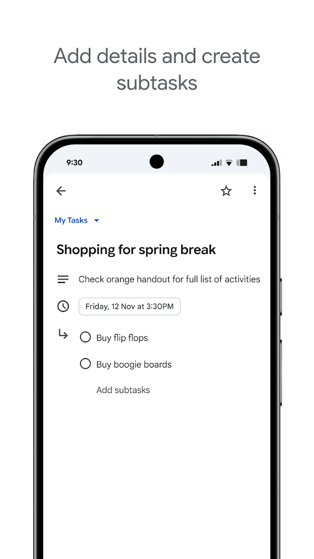 Google Görevler Resimleri